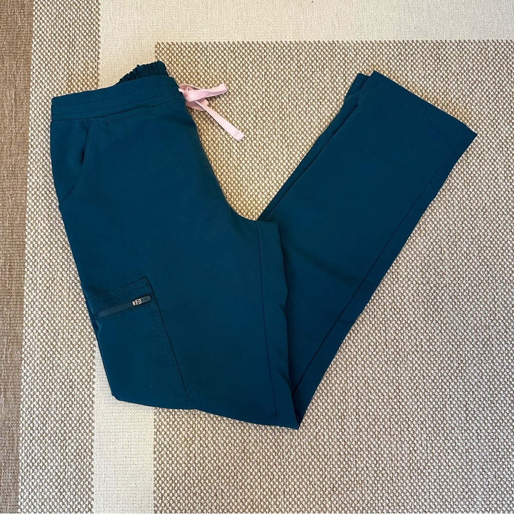 Figs "Caribbean Blue" Yola Skinny Scrub Pants,, Size XS